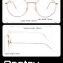 Onrtry Circle Blue Light Glasses for Women Men Round Metal Frame Computer Gaming Eyeglasses 2 Pack (A6 Gold+rose Gold)