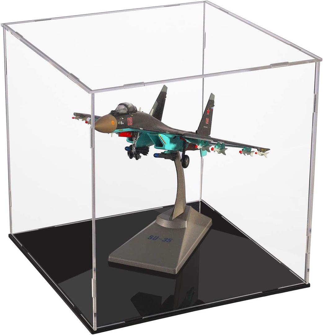 A+ DESIGN Clear Acrylic Display Case Assemble Collectibles Box Alternative Glass Case for Display Action Figures Home Storage & Organizing Toys (14.5x11x12 inch; 36x27x30 cm)