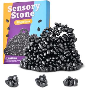 550pcs Fidget Toys for Adults & Teens, Stress Relief Sensory Toys for Autism ADHD Anxiety, Weak Magnetic Putty, Desk Fidgets Toys for Office, Adults Gifts (Black)