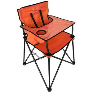 ciao! baby Portable High Chair, for Travel and Camping, Orange Spirit
With Tray, Carry Bag, 23 x 23 x 32 Inches, Nylon and Vinyl, No Assembly Needed