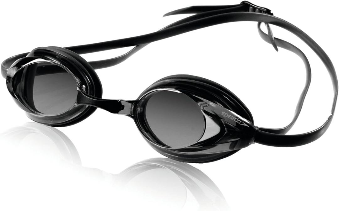 Speedo Unisex-Adult Swim Goggles Optical Vanquisher 2.0 (-4, Smoke)