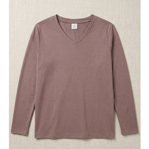 Women’s Cotton Long Sleeve V-Neck T-Shirts – Soft Casual Lounge Tee Tops L