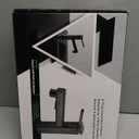 HANLIAN Single Hole Pull Out Faucet for Bathroom Sink, Black Sink Faucet Bathroom, One Handle Modern Restroom Tap with Pull Down Sprayer, 3 Modes Washroom Pull Out Tap with Rotating Spout (Regular without Temperature Display)