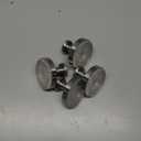 2026 Upgraded Drill-Free Suction Cup Hooks, Stainless Steel Suction Cup Hooks for Shower, Mirror, Wall, Bathroom, Glass, Hanging Towels - 4 Pack, Brushed Silver