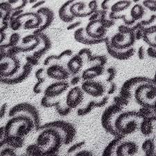 SoftLux Frosted Purple Texture Medallion Velvet Plush Fleece Throw Blanket, 50" x 60", Adults and Teens