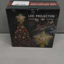 Christmas Tree Topper Star Lighted with LED Rotating Silver Snowflake Projector, Silver Snow Tree Topper Night Light Projector for Indoor Outdoor Christmas Tree Decorations (Silver Snowflake)