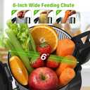 Cold Press Juicer, Juicer Machines with 6" Large Wide Feed Chute, High Juice Yield Slow Masticating Juicer, Easy to Clean, Quiet Brushless Copper Motor, Juicers for Whole Fruits & Vegetables