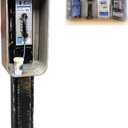 Generic Miniature American Payphone in 1:12 Scale, Mini Vintage Style Phone Booth Mailbox Model Decoration, Suitable for Collection and Scene Building Mini Dollhouse Furniture Accessories (Payphone)