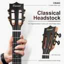 Caramel CB402 Baritone Electric Ukulele All Solid Mahogany Wood 30'' Professional Wood Ukelele Instrument Kit Small Hawaiian Guitar Beginner ukalalee Starter Pack Bundle Gig bag, Strap, String Set