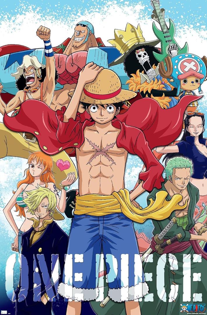 One Piece - Crew Wall Poster, 34L" x 22.4W", Unframed Version, 5 Pack 