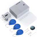 Battery IC Card Sensor Digital Cabinet Lock Drawer Lock File Cabinet Smart Lock DIY Keyless Cabinet Drawer Lock Without Perforate Hole for Drawers, Cabinet, Doors, Wardrobe