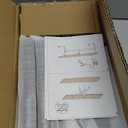 Yawinhe Industrial Pipe Clothes Rack with Top Shelf, Wall Mounted, Space Saving Hanger with 4 Bases, for Shops, Homes, 27.5''Lx10.2''Wx10.2''H, Rustic Brown, 1-Pack