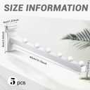 Oudain 5 Pack 6 Ball Gridwall Waterfall Hooks, Metal Gridwall Accessories Grid Wall Waterfall Faceout Square Tubing Display Hooks Hangers for Home Shop Retail Clothing Display (White)