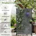 Privacy Screen Outdoor 60" Hx35 W Freestanding Privacy Panel with Stand, HDPE Decorative Privacy Fence with Louver Pattern 5 Panels, Patio Divider Screen, Privacy Screens for Outside,Balcony