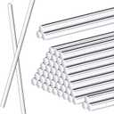 Zopeal 30 Pieces 12 Inch Acrylic Dowel Rods for DIY Crafts Acrylic Round Rods Strip Sticks Cake Topper Rod for DIY Handwork Supplies(0.25 Inch /6mm Diameter)
