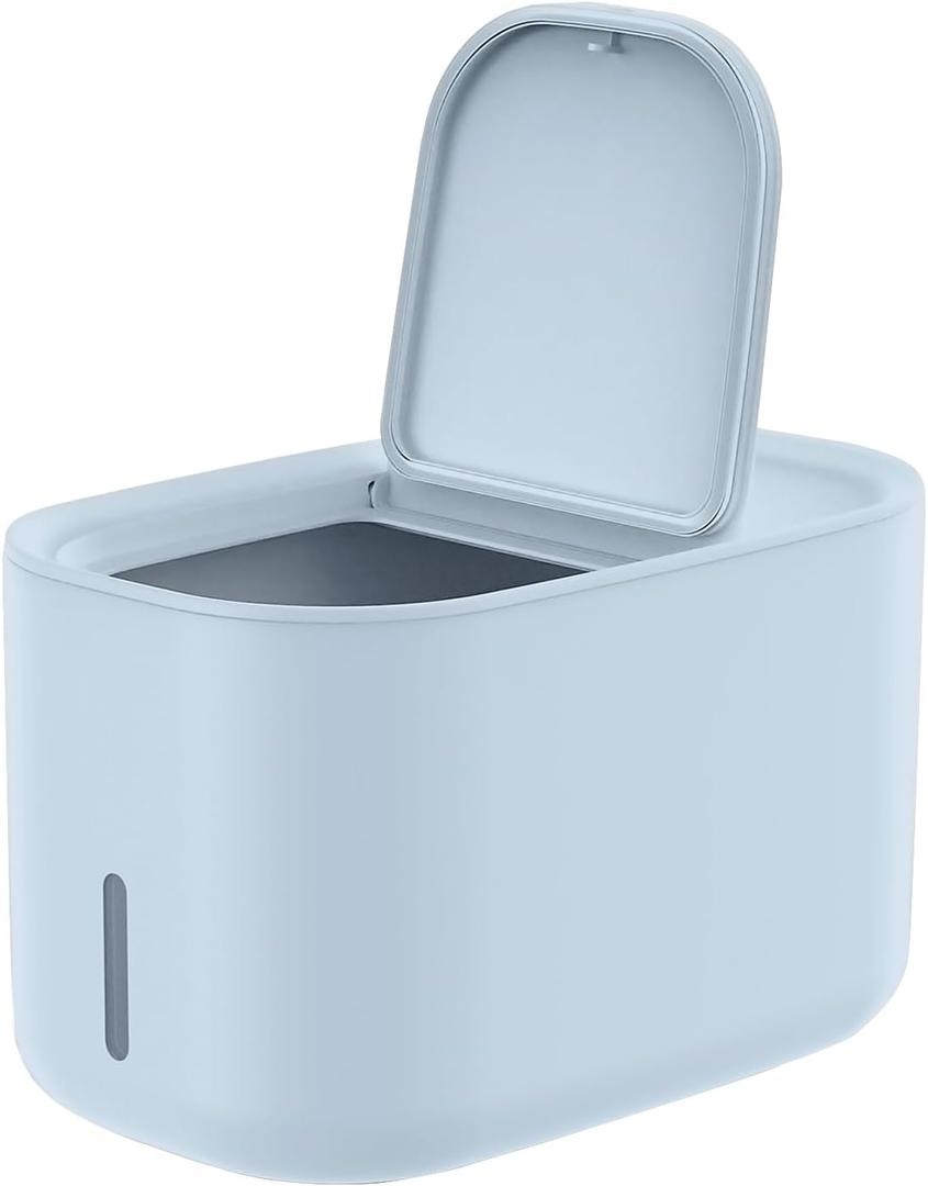 Zuutii Rice Storage Container 11lbs,Food Container, Dry Food Storage, 7.2lbs Pet Food Dispenser, Large Storage Bin with Lid,Silicone Ring & Moisture Proof (Light Blue)