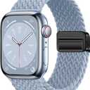Qimela Sport Loop Compatible with Apple Watch Band 38mm 40mm 41mm 42mm 44mm 45mm 46mm 49mm for Women Men,Magnetic Strap Stretchy Braided Wristband for iWatch Series 11 10 9 8 7 6 5 4 SE Ultra 3 2 1
