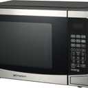Emerson 1.2 Cu. Ft. Microwave Oven with Inverter, Timer & LED Display, 1000W, 10 Power Levels, 8 Pre-Programmed Settings, Removable Glass Turntable with Child Safe Lock, MWI1212SS, Stainless Steel