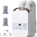 MORFY Portable Blanket Warmer, Comfortable Warm Air for Beds, Sweat Drying, Coping with Climate Changes, All Seasons, with Shoe Dryer Attachment, Dual Nozzle, 3 Speed, 7 Temperature, LCD Touch (Large1000W, Light Grey)