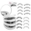 FADLASH Magnetic Eyelashes with Applicator 4 Pairs Magnetic Lashes Natural Look No Glue Needed Reusable Easy to Wear False Eyelashes (KS01+B1+MC+K8)