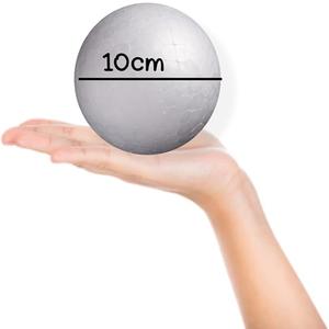 Pack of 3, 10 cm Thermocol Balls - Lightweight Foam for Crafts and Decorations