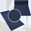 94.5"X 35.4"Hexagonal Stripes EVA Self-Adhesive Boat Decking Sheet Marine Yacht RV Swimming Pool Boat Flooring Sheet Thick Non-Skid mat (94.5"X 35.4", Dark gray and blue)