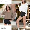 3 Pack Women's Cropped Hoodies Long Sleeve Lightweight Hooded Shirts U Neck Crop Tops Basic Casual Pullover (M)