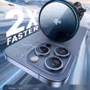 Lamicall 15W for QI2 Magsafe Car Mount Charger - RGB LED360 Wireless Car Phone Holder Vent Dashboard, Hands Free Magnetic Phone Holder for Car Charging for iPhone 17 Air Pro Max Plus 16 15 14 13 12