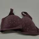 Daisy Bras for Older Women No Underwire Front Closure Comfort Senior Wireless Snap Closing Bra Purple 40D