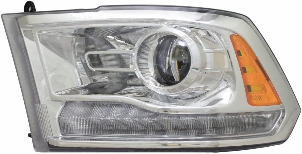 KarParts360 For Ram 1500/2500/3500 Headlight 2016 2017 2018 Driver Side Chrome Replacement For CH2502290 | 68324941AD