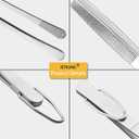 2 x JETKONG 3 Pcs Extra Long Kitchen Tweezers Heavy Duty Stainless Steel Cooking Tweezers (9 12 14 Inch, Silver)