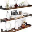 Floating Shelves for Wall, Shelves for Decor Storage,3Pcs 24'',Brown
Wall Mounted Wood Shelf for Bedroom, Living Room, Bathroom, Kitchen,Long Picture Ledge Shelves.