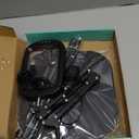 30X 10X Extra Large Floor Magnifying Glass with Light and Stand,60 LED Flexible Gooseneck Floor Magnifying Lamp with 5 Color Modes, 2-in-1 Lighted Magnifiers for Close Work, Sewing,Crafts, Painting (Black)