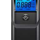 Breathalyzer, Alcohol Breathalyzer Tester with LCD Digital Display, Portable Breathalyzer for Home and Party Use (Includes 10 Mouthpieces) (Black)