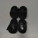 Heavy Duty Lashing Straps, 6.5ft x 1" with Adjustable Buckle, Secure up to 600 lbs for Cargo, Luggage, Bicycles, Motorcycles, Truck, SUV, Car Roof Rack, Canoe (4Pack) (Black)