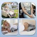 Recliner Foot Rest Cushion - Recilner Leg Rest Cushion with Removable Semi-Cylinder for Superior Support, Adjustable Recliner Foot Rest Extender, Recilner Leg Pillow with 2 Straps, Grey