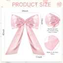 TONIFUL Large Pink Bow Decor 26 x 42 Inch Giant Ribbon Tie Bow for Coquette Room Wall Decor Birthday Wedding Baby Shower Christmas Tree Party Decorations