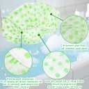 18 Pack Shower Caps for Women,Waterproof Reusable & Disposable Adjustable Bath Caps For Spa Long Hair Travel Saunas (Green)