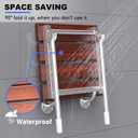 Folding Shower Seat Wall Mount, Foldable Wall Wood Shower Chair Bench for Seniors, Bathroom Safety Shower Stool for Small Shower