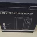 Hot & Iced Coffee Maker with Bold Setting, Single Serve Coffee Maker for K Cup and Grounds, 6-14 Oz Brew Sizes, 50 Oz Removable Water Tank, One Cup Coffee Machine with Reusable Filter, Black