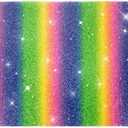 Rainbow Placemat for Dining Table, Heat Resistant Crushed Diamond Sparkle Glitter Rhinestones Decoration Table Mat, 12 x 18inch Placemat Gifts for Holiday (Rainbow)
