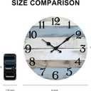 JoFomp 14 Inch Wall Clocks Battery Operated, Silent Non Ticking Wall Clock Wood, Coastal Country Design Rustic Wall Clocks for Living Room Decor, Large Wall Clock for Bedroom Kitchen Bathroom