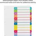 3 x Avery Jan-Dec Customizable Table of Contents Dividers for 3 Ring Binders, 12-Tab Set, Multicolor, 1 Set (11847) (One Size)