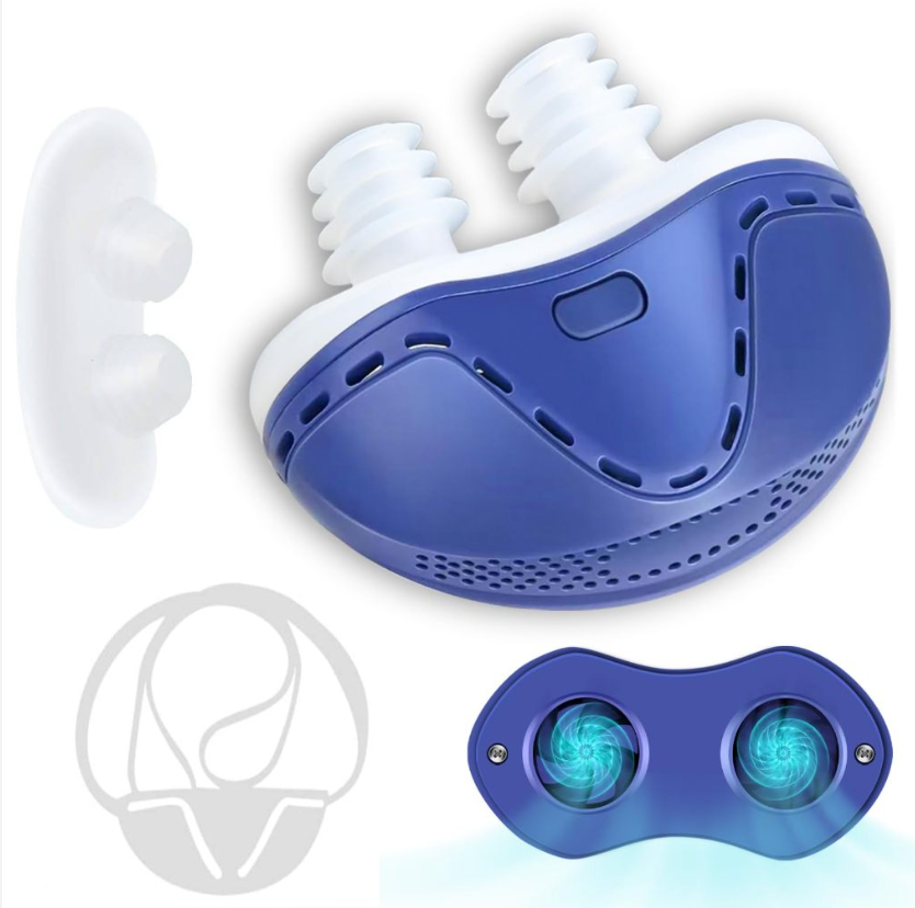 Anti Snore Device,Double Vortex Electric Double Vortex Snoring Solution,Mini Portable Stop Snoring Devices Stopper,Adjustable Wind Speed Snoring Prevention Nasal Dilators,Up to 8 Hours