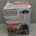 BLACK+DECKER Countertop Blender with 6-Cup Glass Jar, 10-Speed Settings, Black, BL2010BG