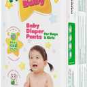 MANEKI Size 4 Diaper Pants, Disposable Size 4 (20-31 lbs), 44 Count, Pull-Ups Style, Sensitive Skin, Super Absorbent