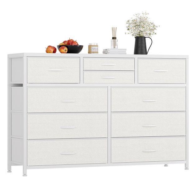 Dresser TV Stand , Media Console Table with 8-10 Drawers, Entertainment Center for 55/50/43 Inch TV