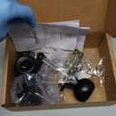 Amazon Basics Exterior Door Knob With Key Lock and Deadbolt, Keyed Alike, Coastal, Matte Black ((Pack of 1))