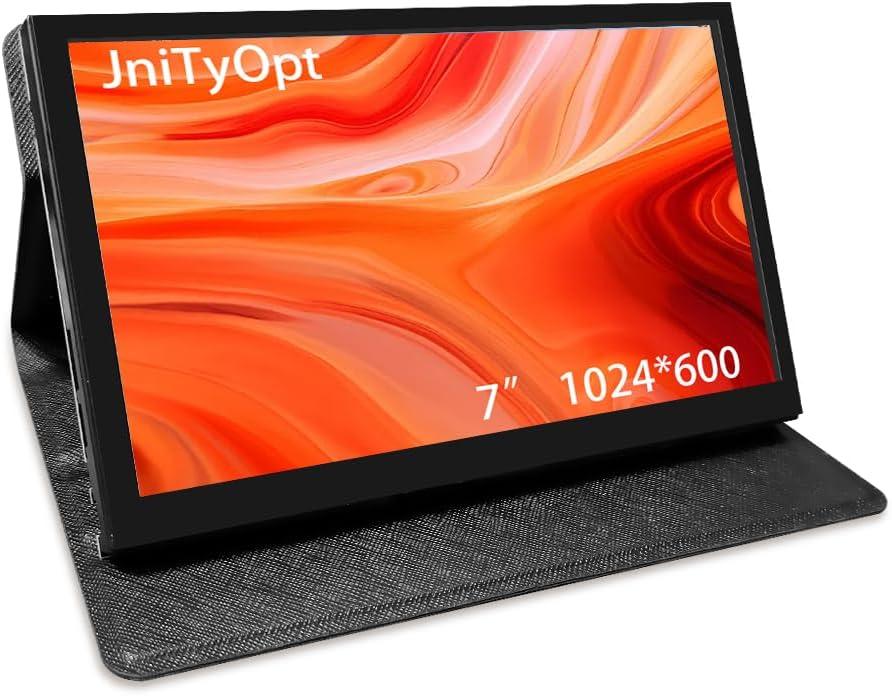 Mini Monitor 7 Inch Display Capacitive Touchscreen HDMI LCD 1024 * 600 High Resolution for Raspberry Pi 4/3 Model B/3B+/BB Black/Banana Pi,Work as Computer Monitor for Windows 10/8.1/8/7