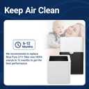 2 Pack 211+ Replacement Filter Compatible with Blue Pure 211+ Air Cleaner Purifier, 2 Stage Filtration System of H13 True Filter and Activated Carbon Filter